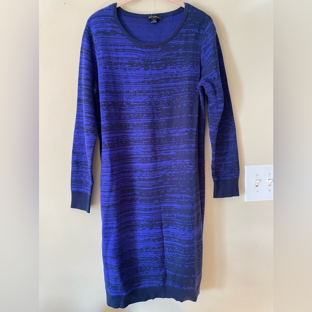 H By Halston Purple/Black Sweater Dress M NWOT